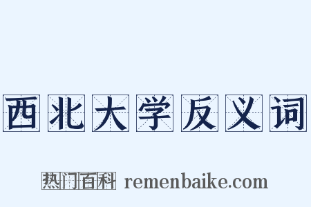 西北大学反义词是什么意思的图片